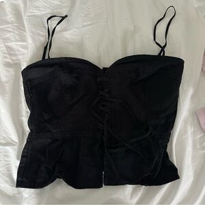 Aritzia Wilfred Loiret Corset Tie Top